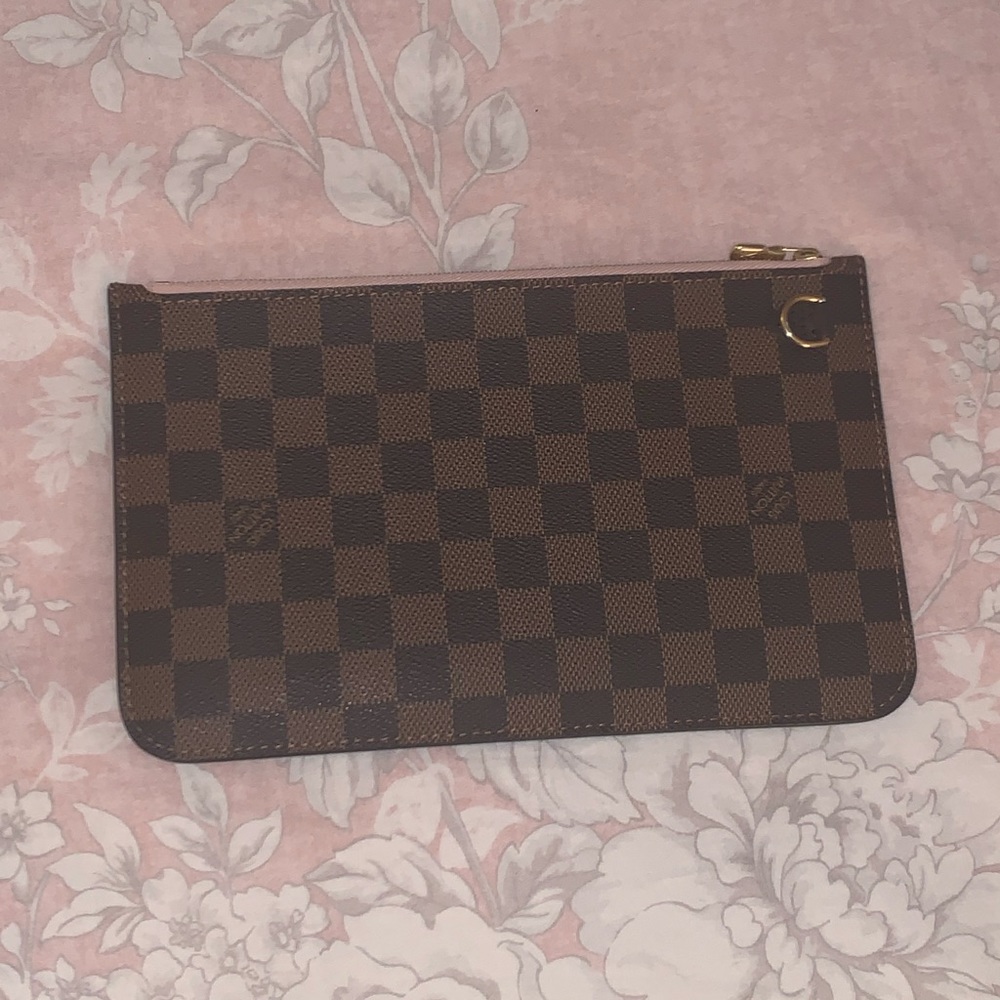 Authentic Louis Vuitton pouch with pink interior